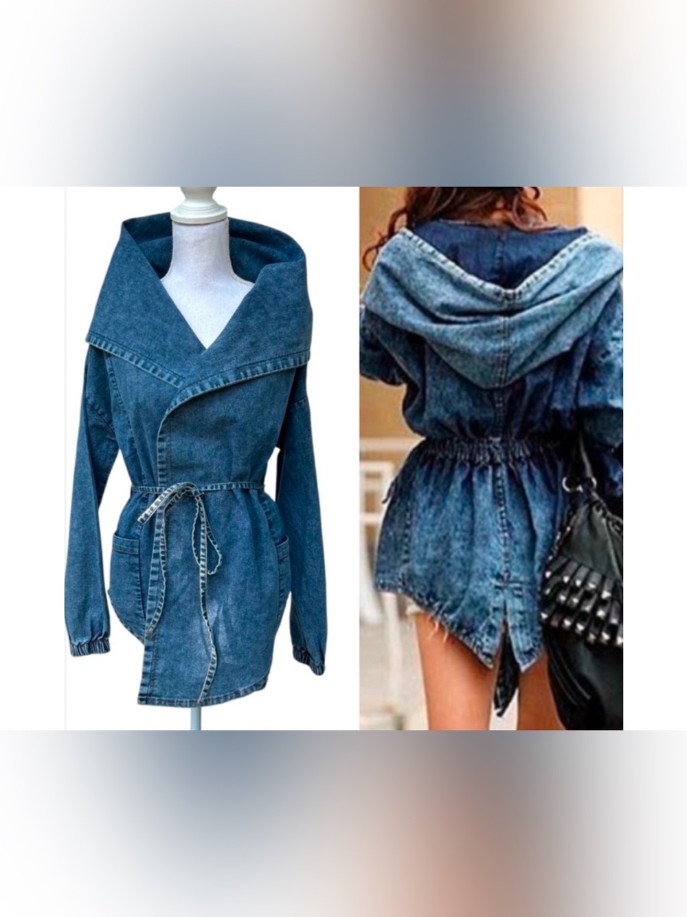 Say What? Wrap Jean jacket S